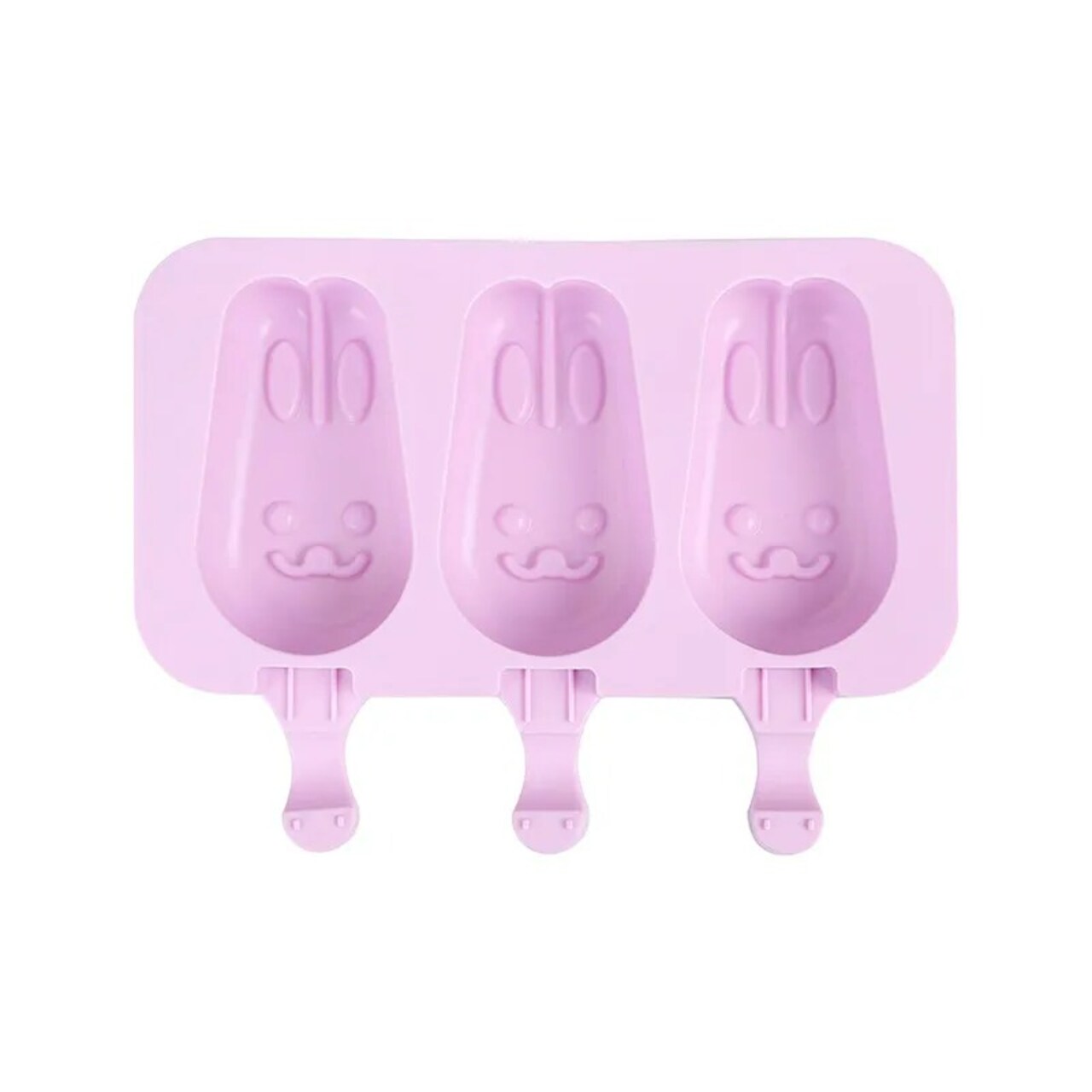 Silicone Frozen Ice Cream Molds Juice Popsicle Maker Lolly Pop Mould 3-Cells